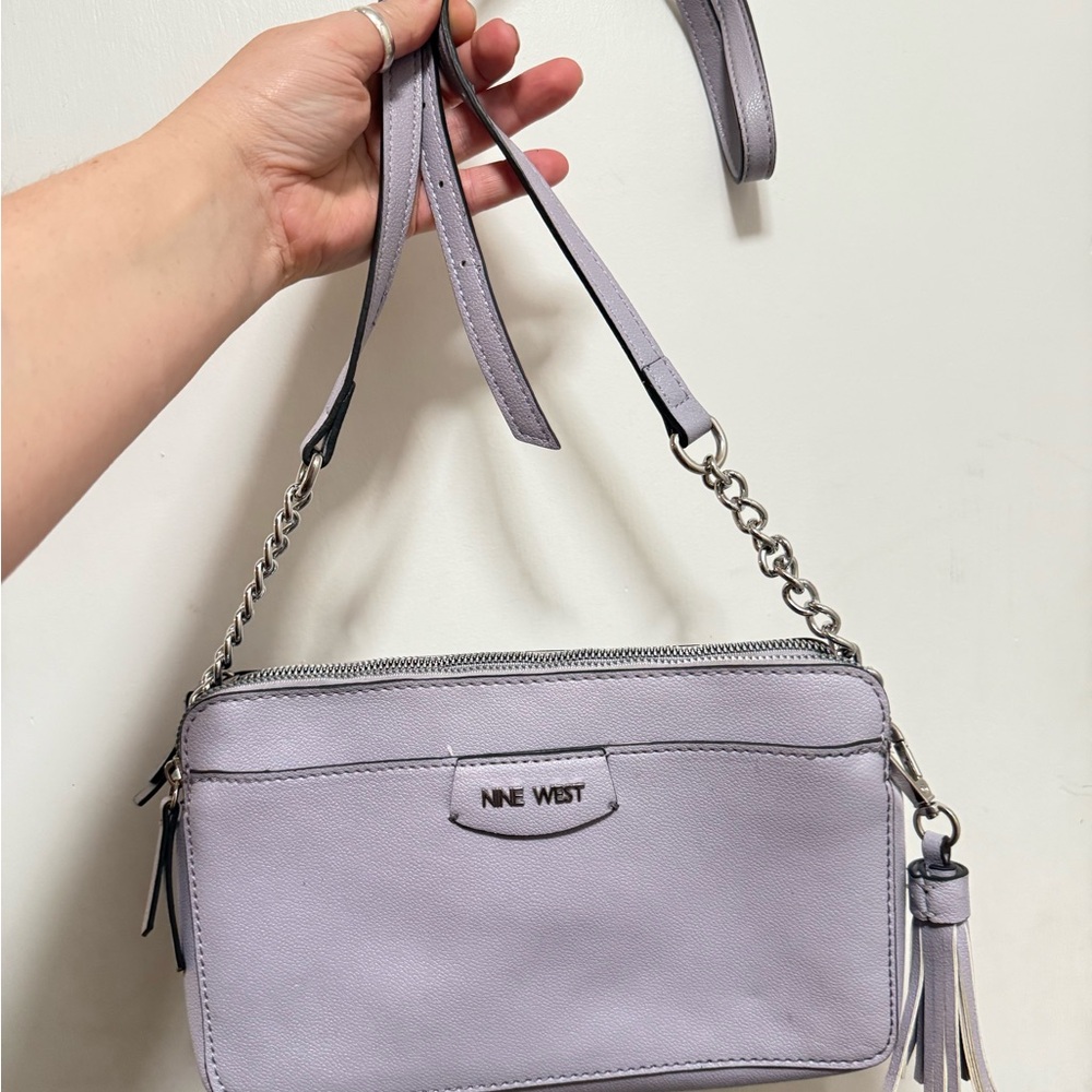 Nine West Purple Shoulder Bag with Chain Strap